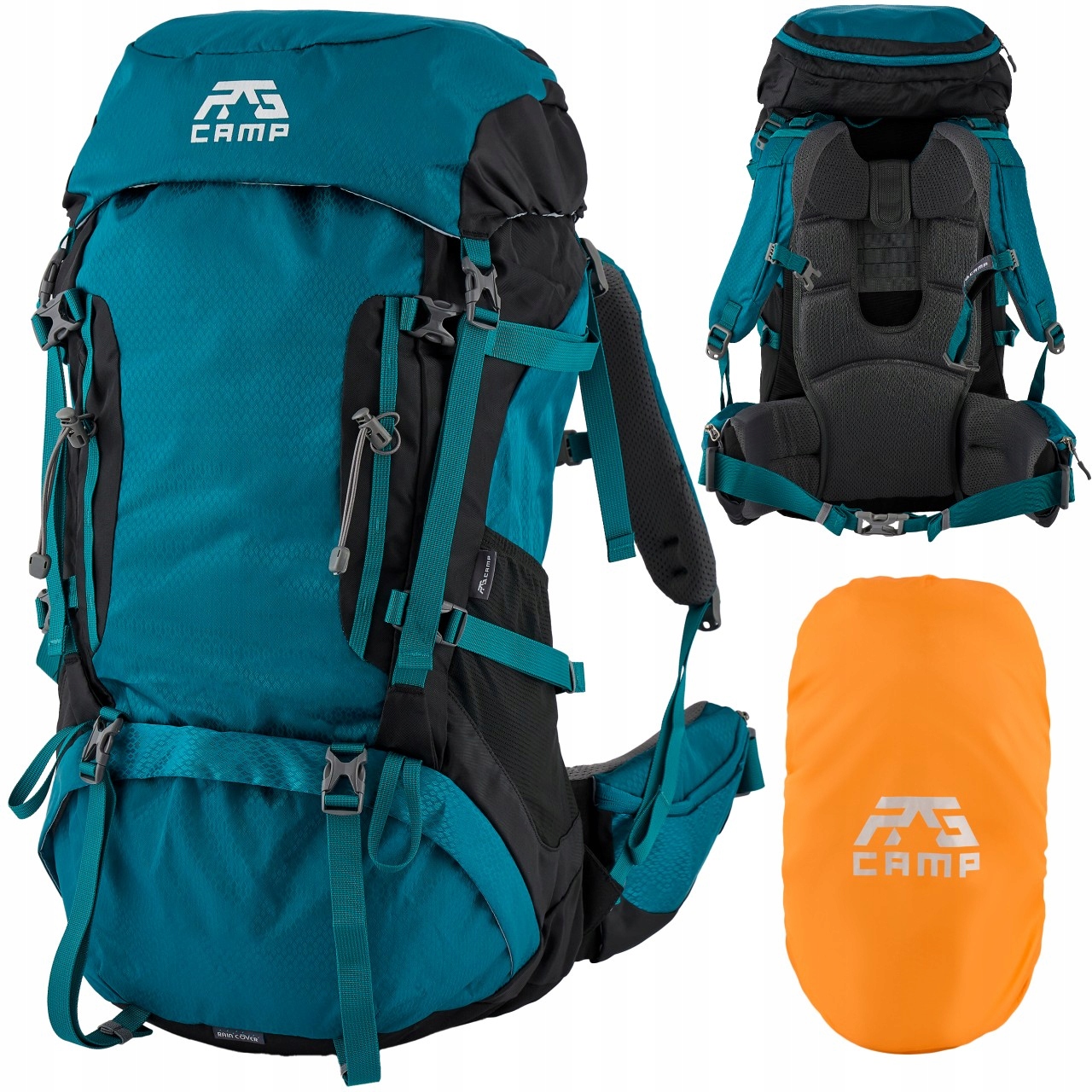 Plecak Turystyczny 60L Duży trekkingowy górski damski męski w góry Rg Camp