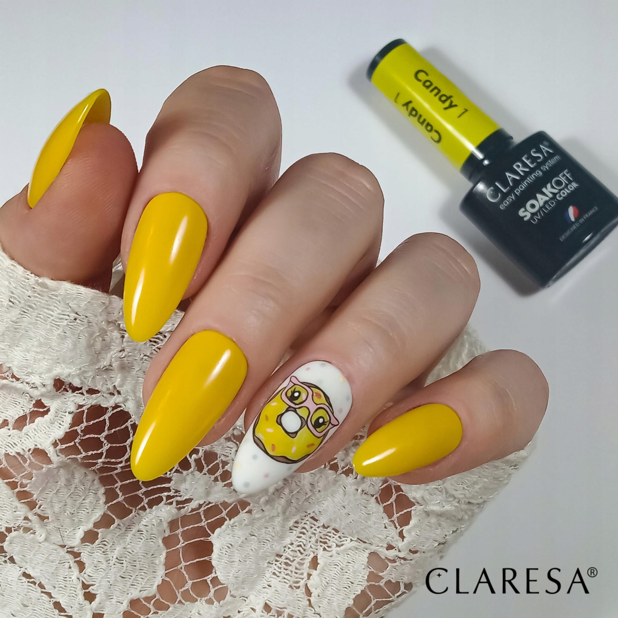 CLARESA TOP DIAMOND HYBRYDOWY DO PAZNOKCI BEZ PRZECIERANIA POŁYSK UV LED Marka Claresa