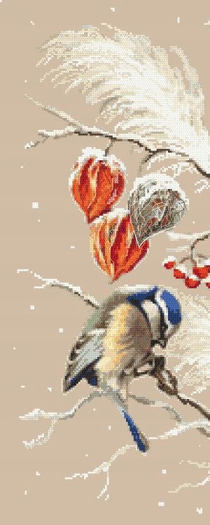 Křížková výšivka Sada s mulinkou Ptačí ráj I