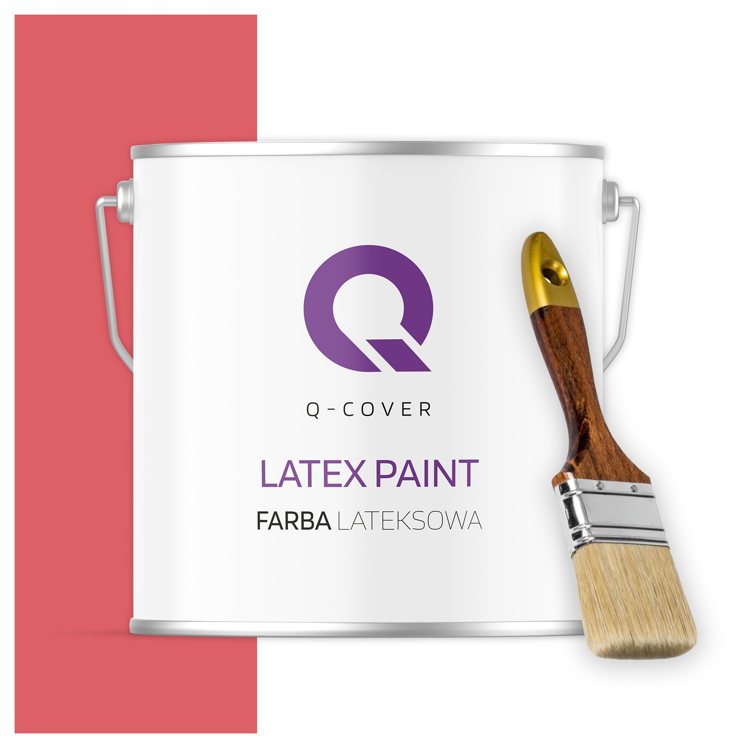 Latexová farba na steny stropov Hlboký mat 5L Červená H3525 štetec