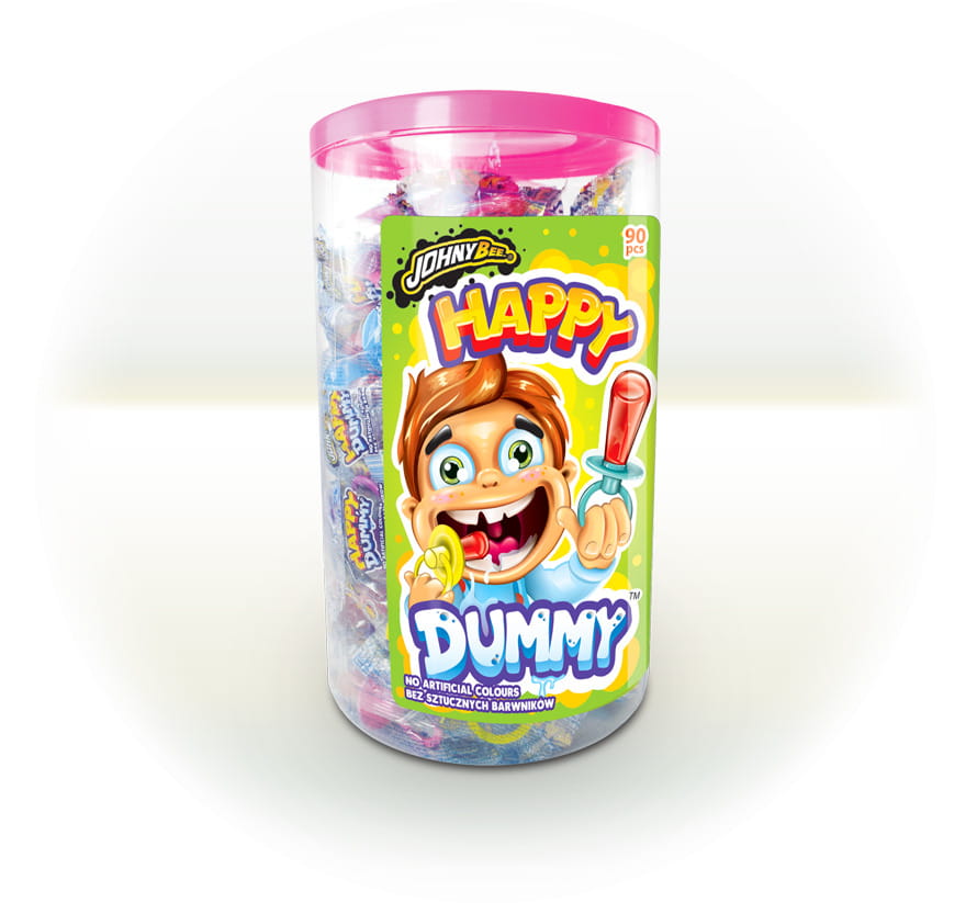 Levně Johny Bee Lollipop Happy Dummy 90 Kusů 450 g