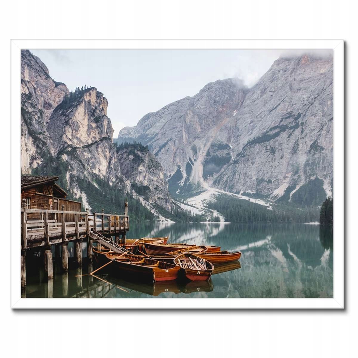 Plakáty v rámu 50x40 Horský přístav s loďkami