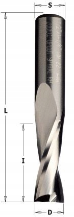 Cmt 191.050.11 Fréza špičatá D=5 I=17 L=50 S=5 Z=2 obr. výk. tříska nahoru