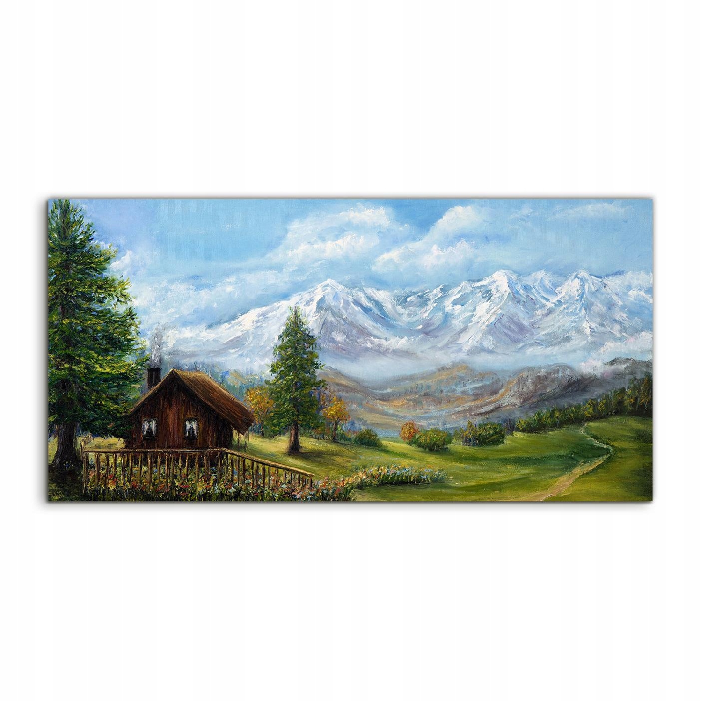 Akrylový obraz 100x50 závesný Hory Lúka Krajina Dom