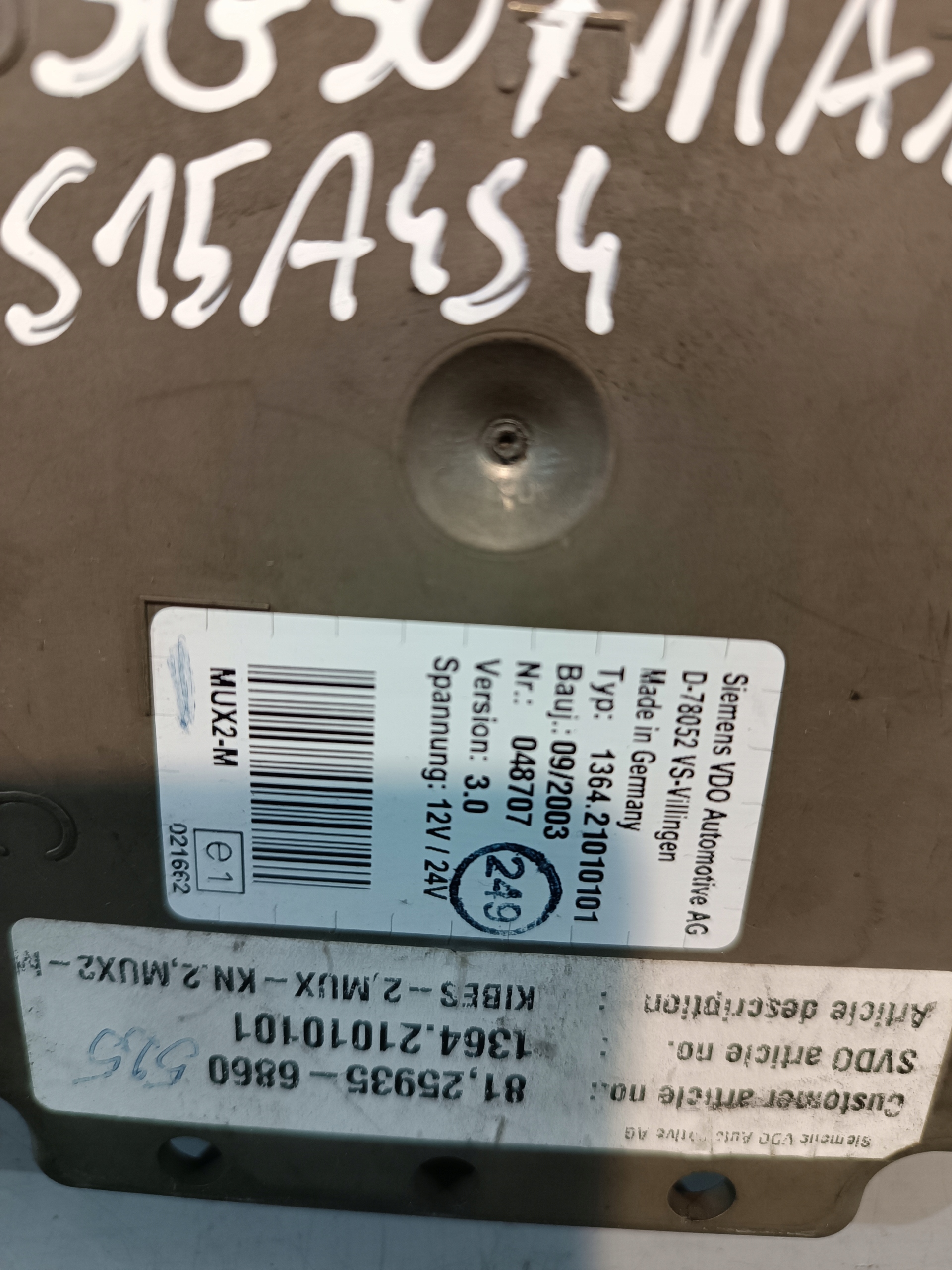 MAN AUTOBUS control unit MUX2-M 1364.21010101 048707