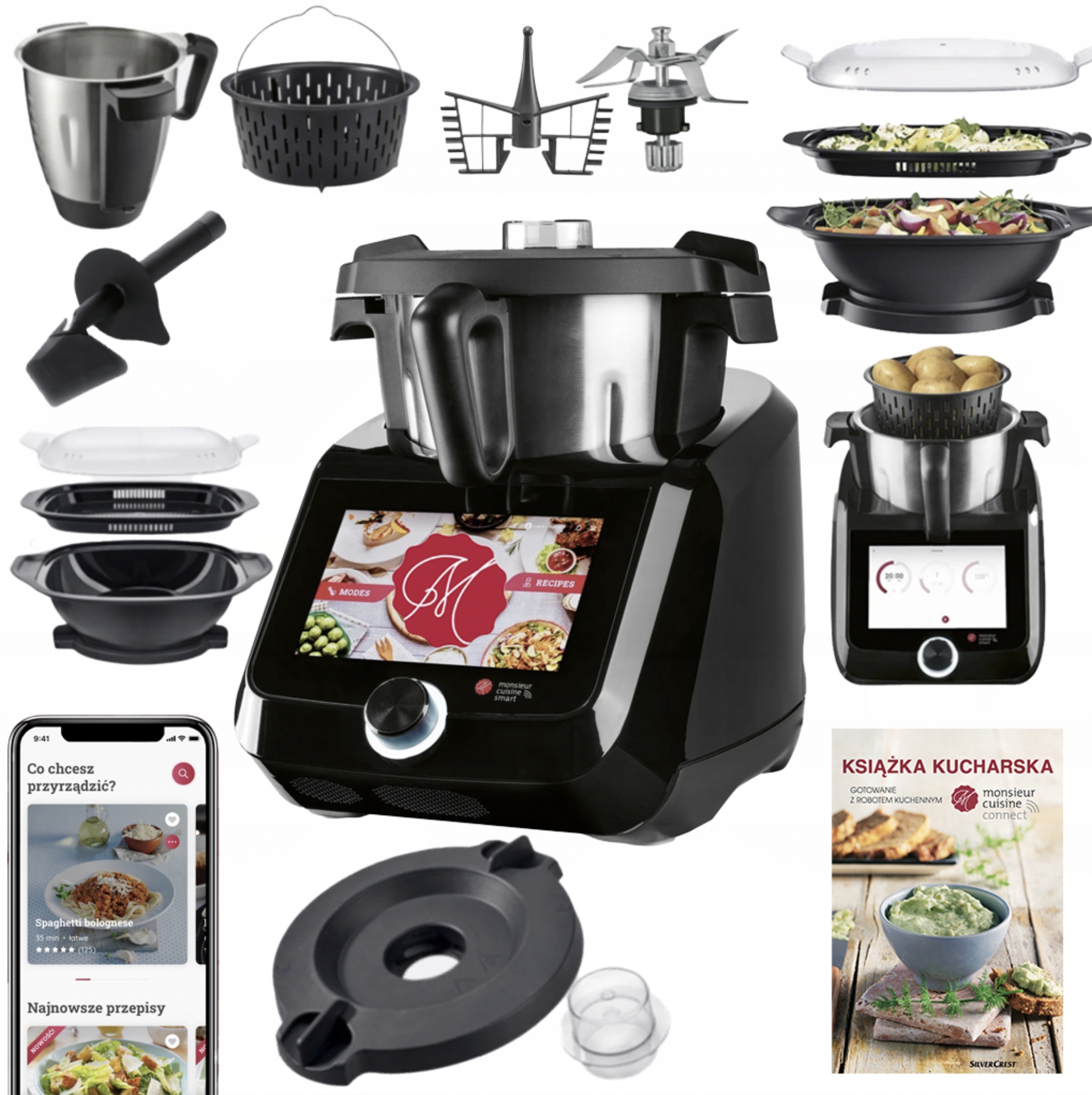 Robot Kuchenny Lidlomix 2025 Monsieur Cuisine Smart Czarny 2025 Najnowszy