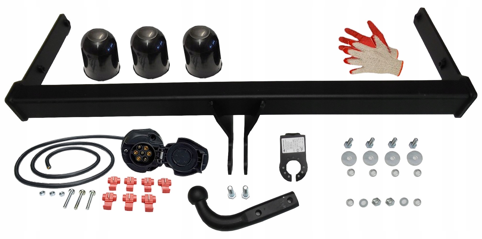 STEINHOF HAK HOLOWNICZY+WIĄZKA VOLKSWAGEN VW GOLF 5 V PLUS 6 VI 2003-2012 Uciąg 1800 kg