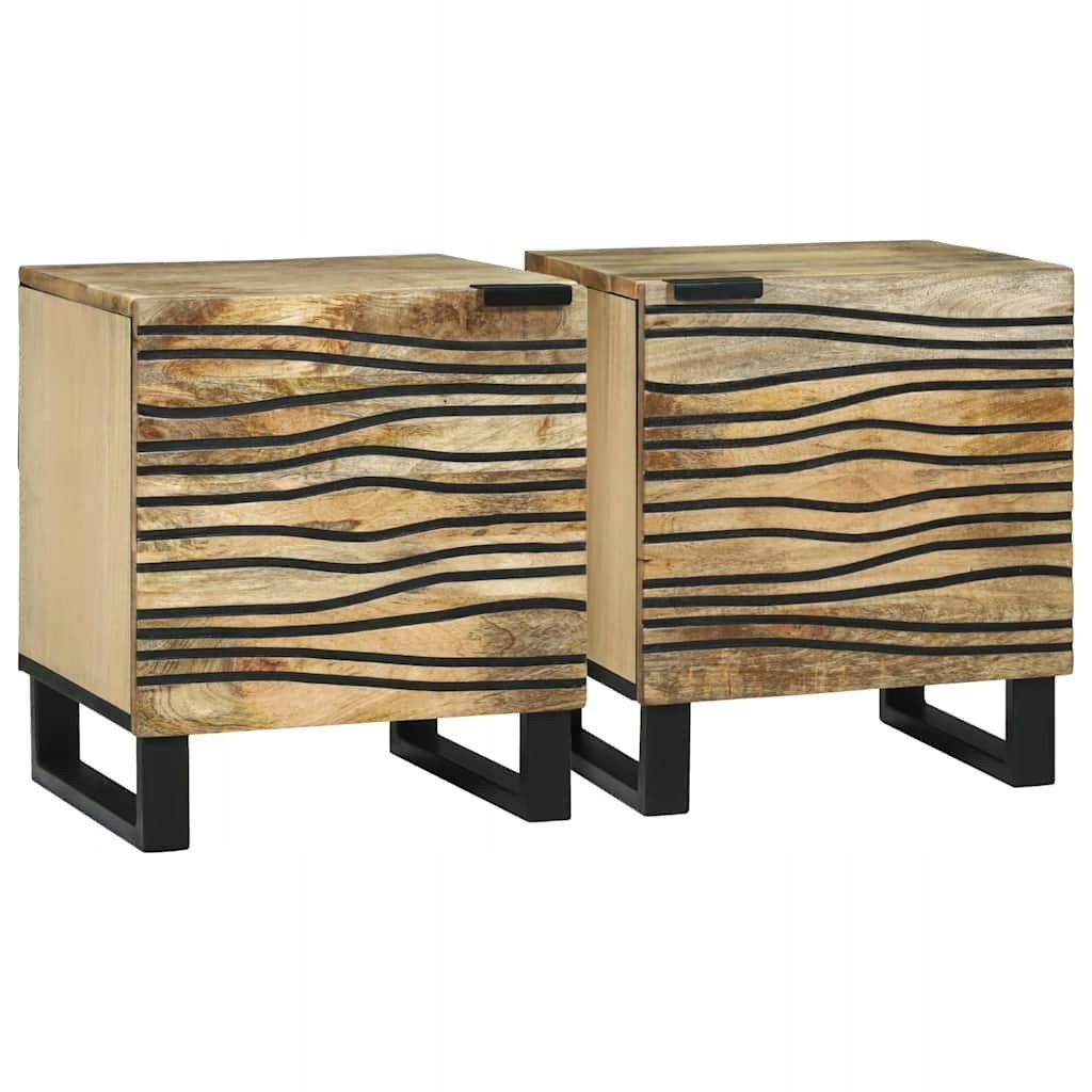 Nočné skrinky – 2 ks, 40x33.5x46 cm, z masívneho dreva