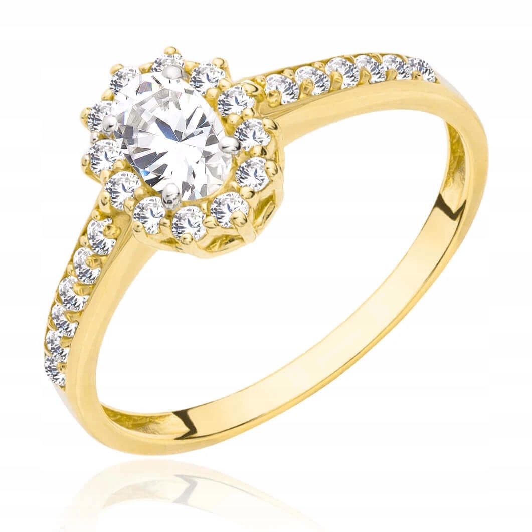 Prstýnek Prsten Z Ryzosti 585 S Oválnými Kameny, Zdobené, Vel. 20