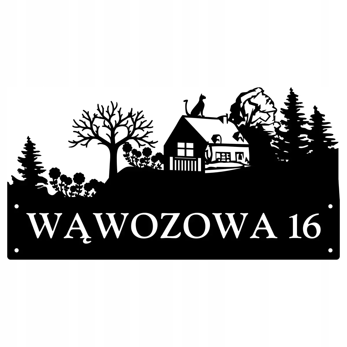 Číslo Na Dom 48 cm Tabuľa Adresa Oceľ 2MM Grafika 205