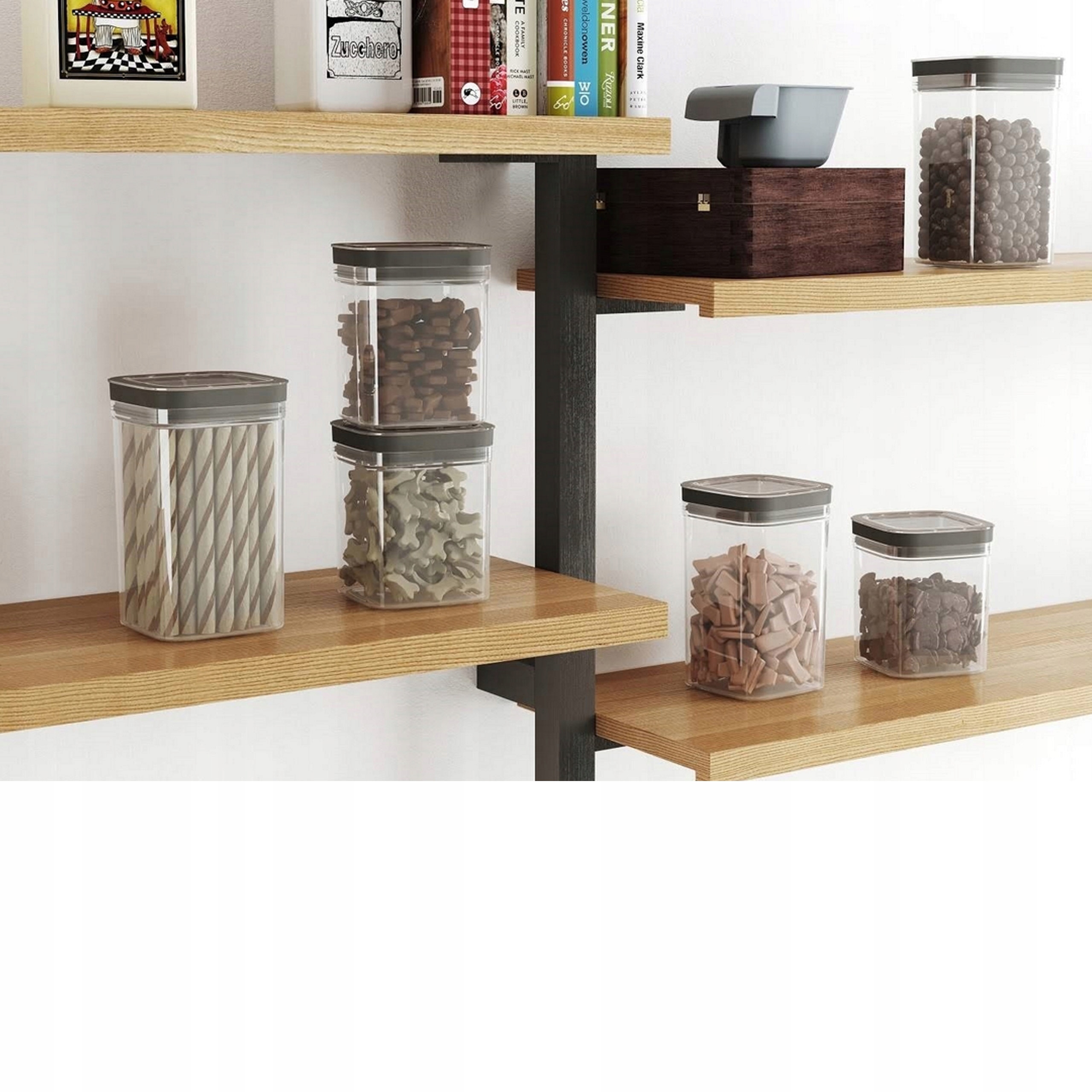 POJEMNIK NA ŻYWNOŚĆ SYPKIE PŁATKI RYŻ MAKARON 2,3L Kolor przezroczysty