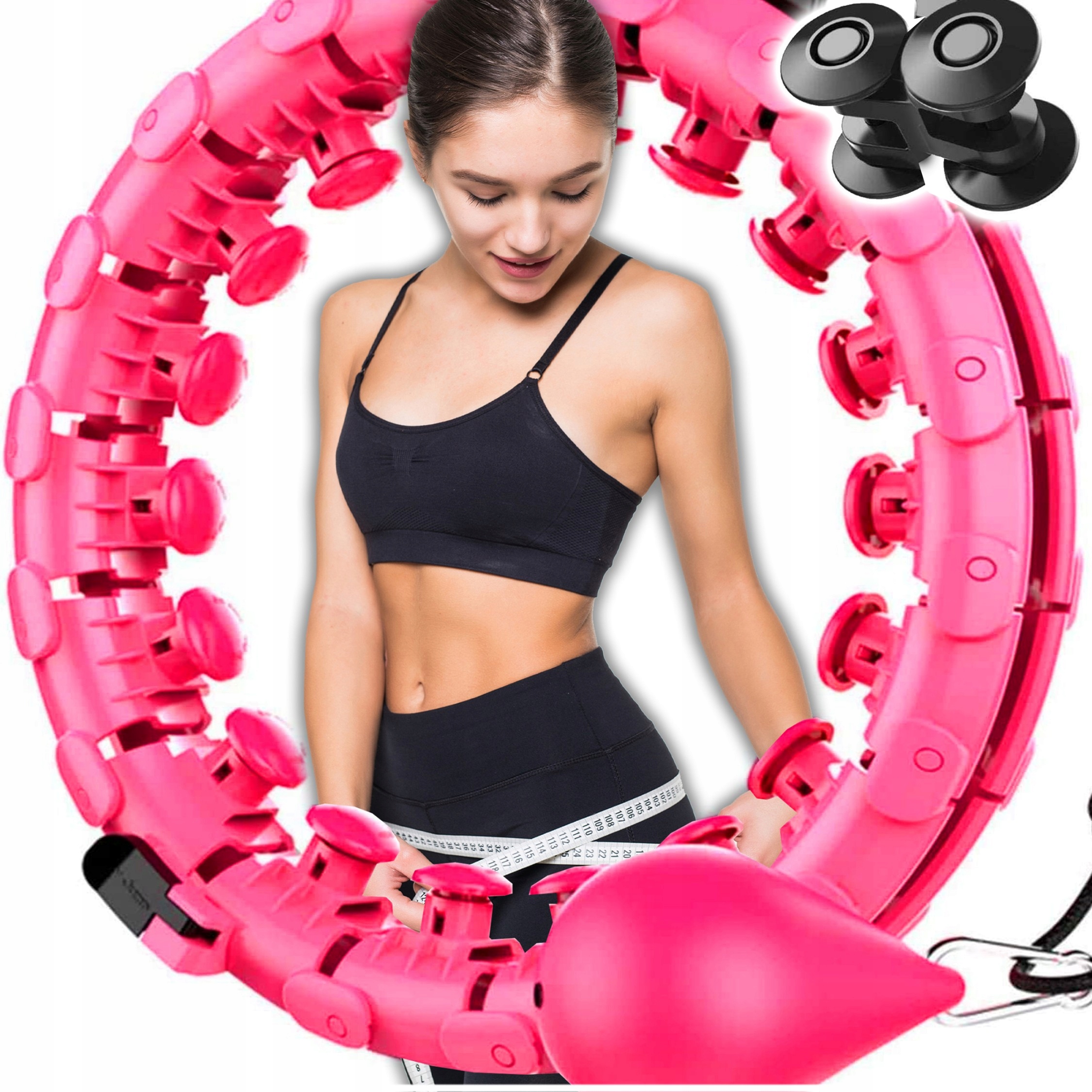 Hula Hoop Smart Modułowy Masażer z Obciążnikiem na Odchudzanie boczki masaż