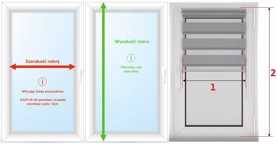 ROLETY bezinwazyjne Wymiar okno 130x150 DZIEŃ NOC Długość 150 cm