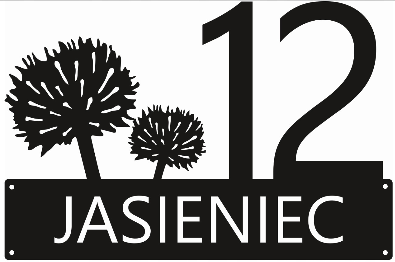 Číslo Na Dom 60 cm Tabuľa Adresa Ocel 2 mm ul. Jasieniec