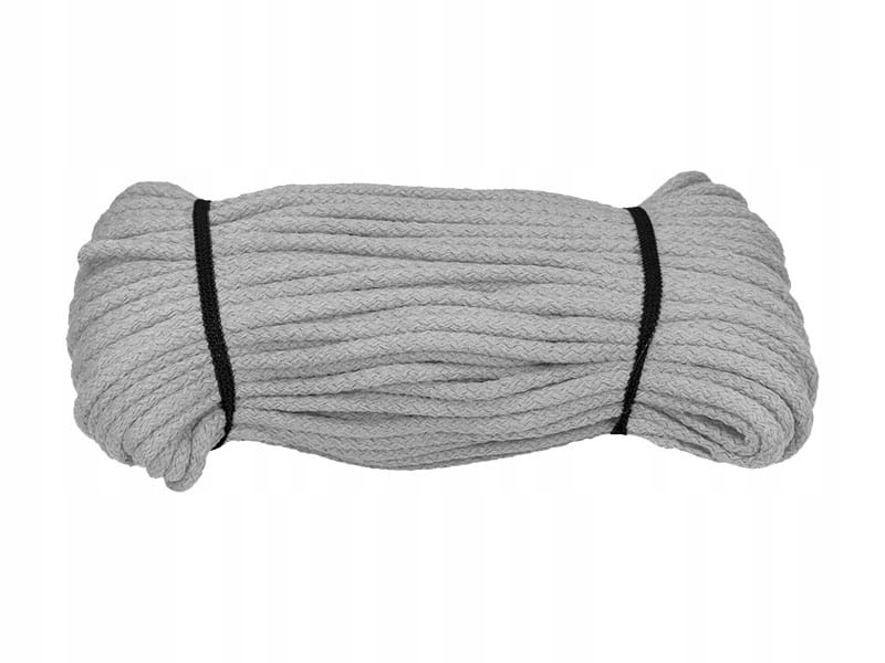 Sznurek Bawełniany 5 mm Szary 50 m