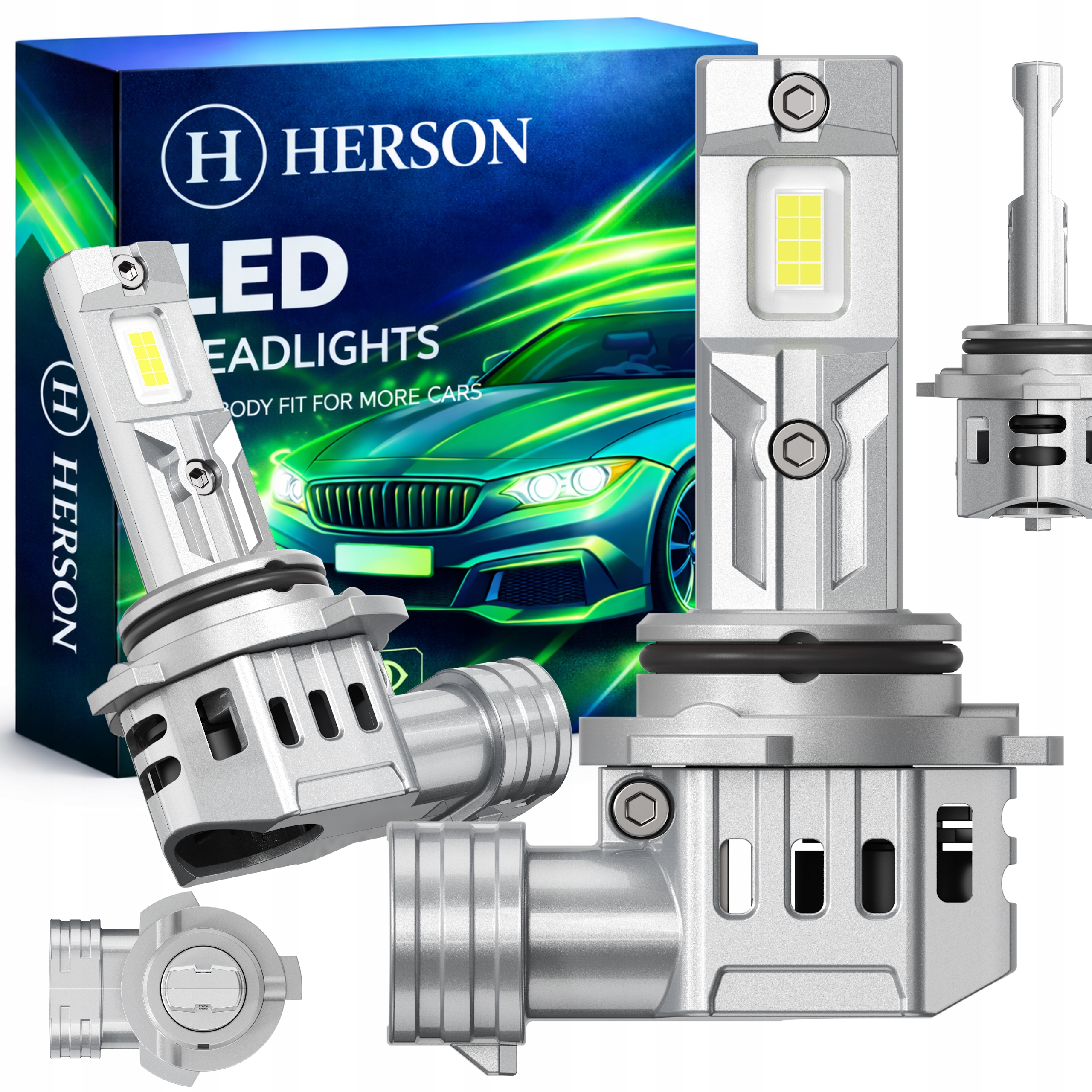 Žárovky HB4 9006 Led 125W 12V Homologace Canbus Silné Bílé Světlo Xenon