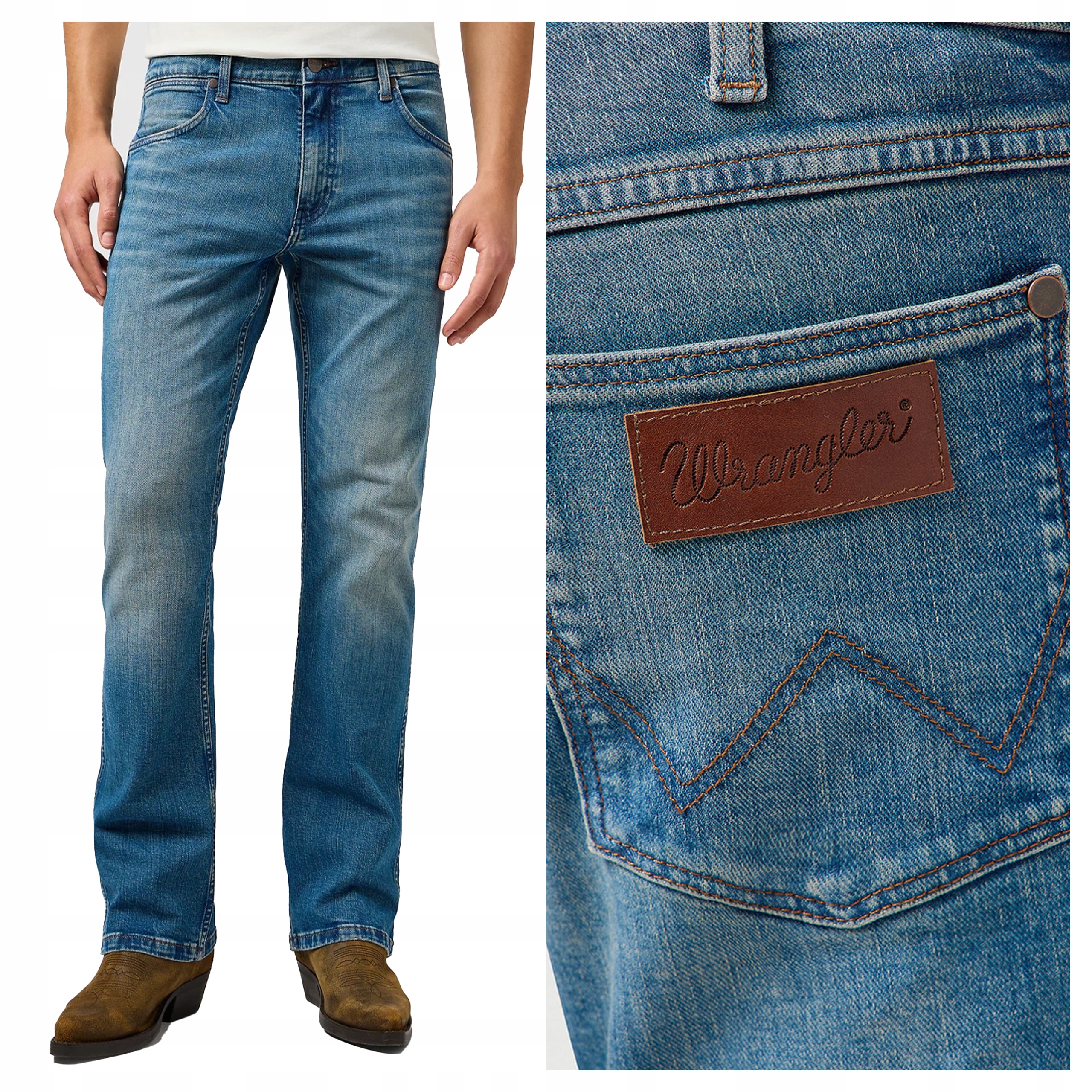 Pánské kalhoty Wrangler Horizon Džínové Bavlněné Modré W34 L34