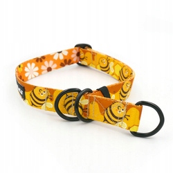 Levně Polostahovací obojek Pracovité včelky M/L