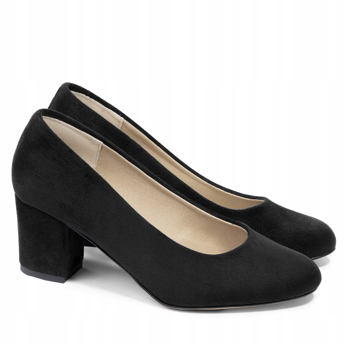 

Brilu Zamszowe Czółenka Na Słupku Czarne 38