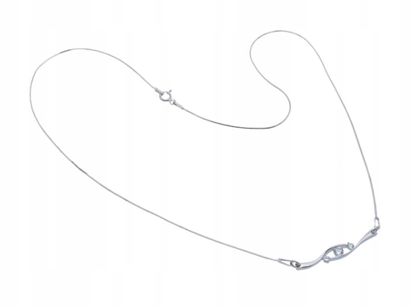 Stříbrný náhrdelník 925, tři bílé zirkony s přívěskem jako dárek, módní vzor