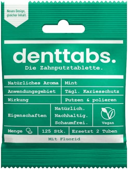 Tabletki do mycia zębów miętowe Denttabs 125 sztukp