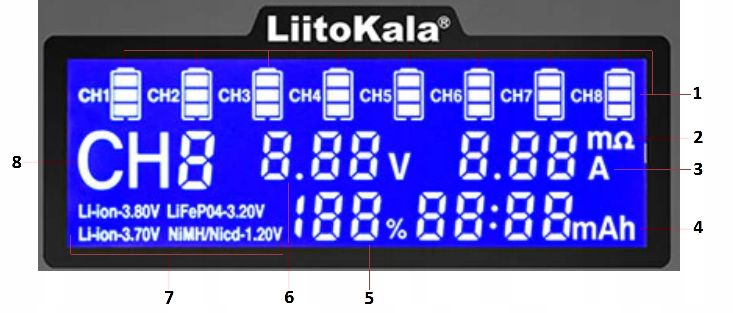 LiitoKala Lii-S8 Ładowarka akumulatorów Li-Ion AA