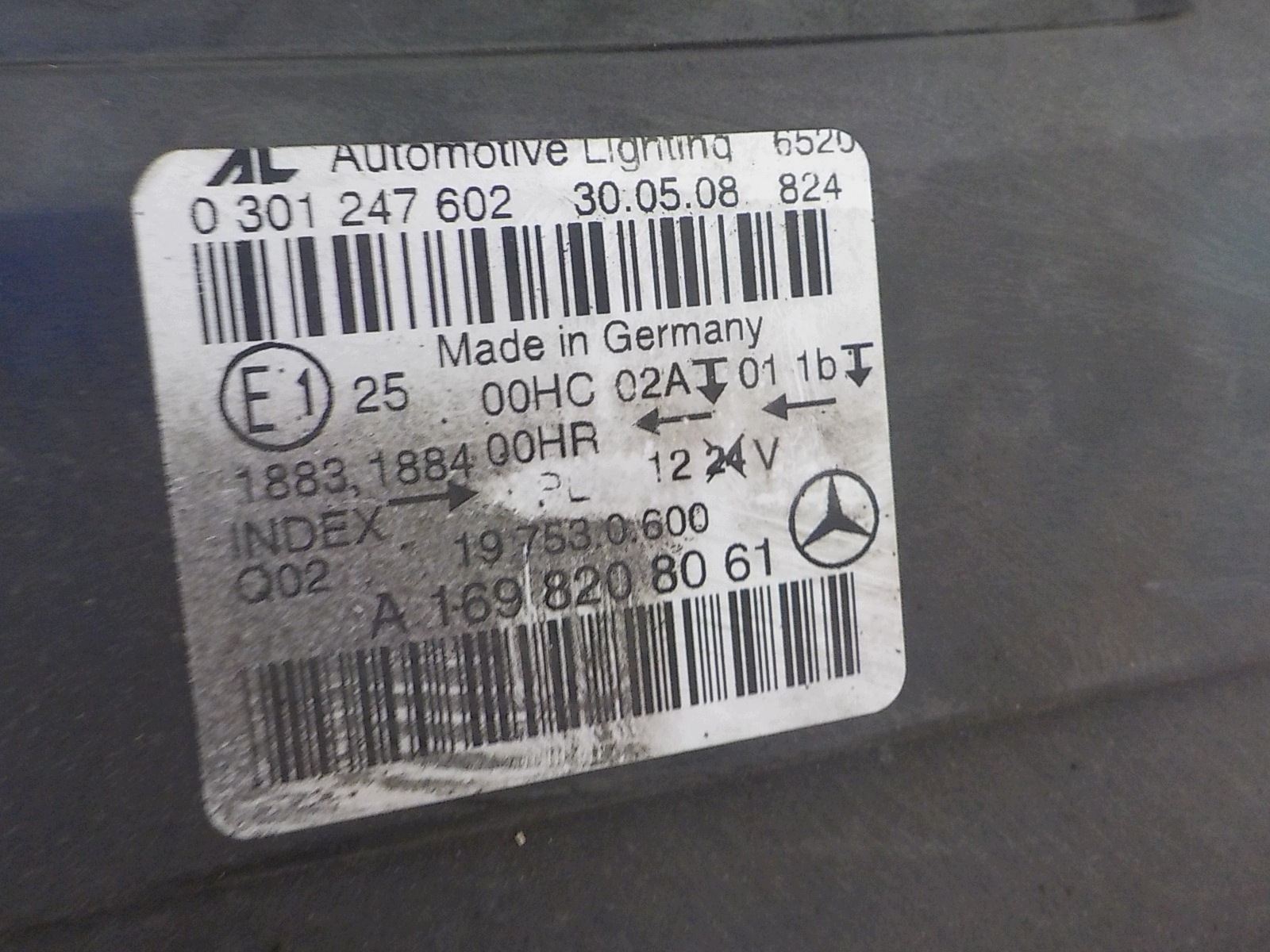 MERCEDES-BENZ W245 light right front front UK