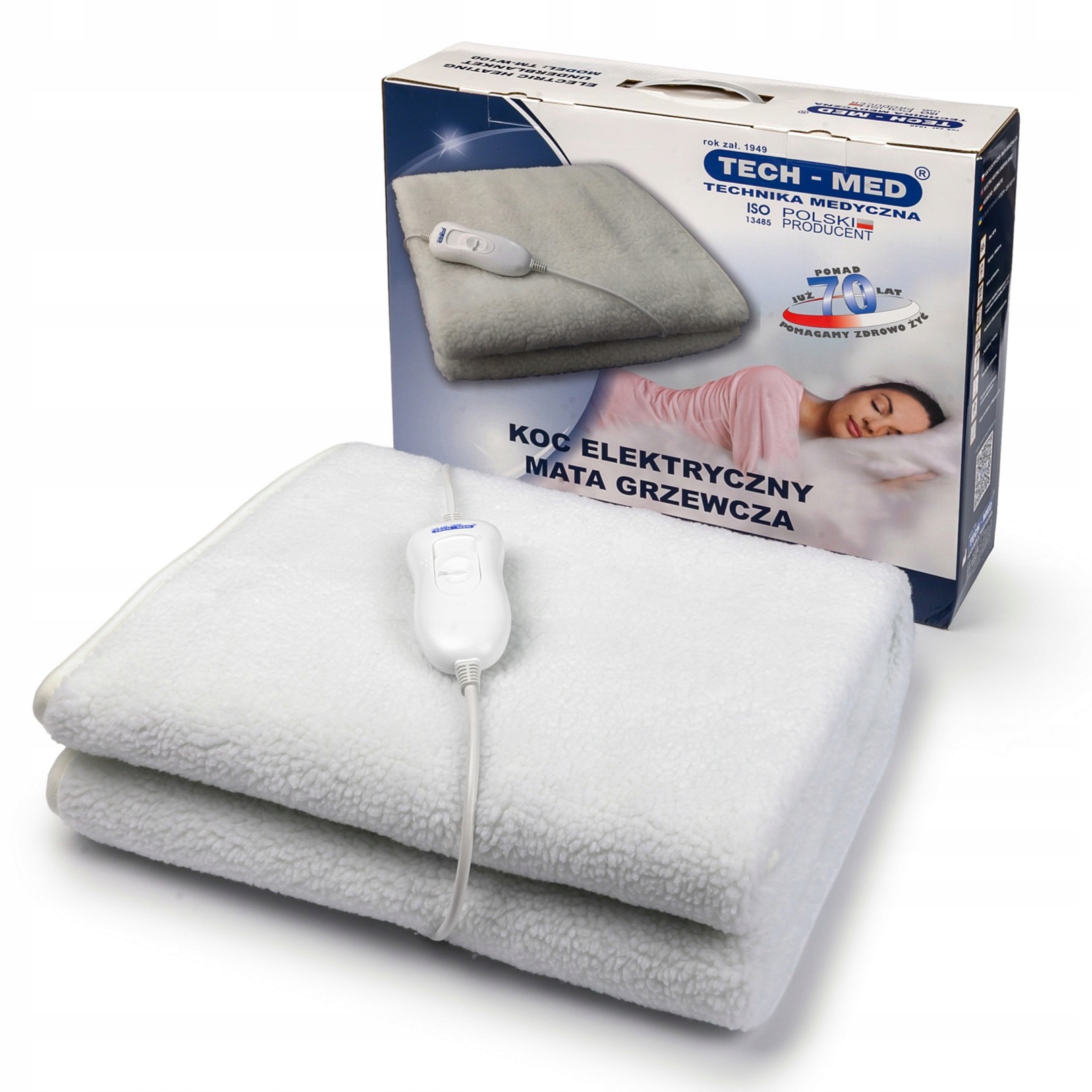 Koc Elektryczny Mata rozgrzewająca Grzewcza 150x80 cm TM-W100 Tech-med