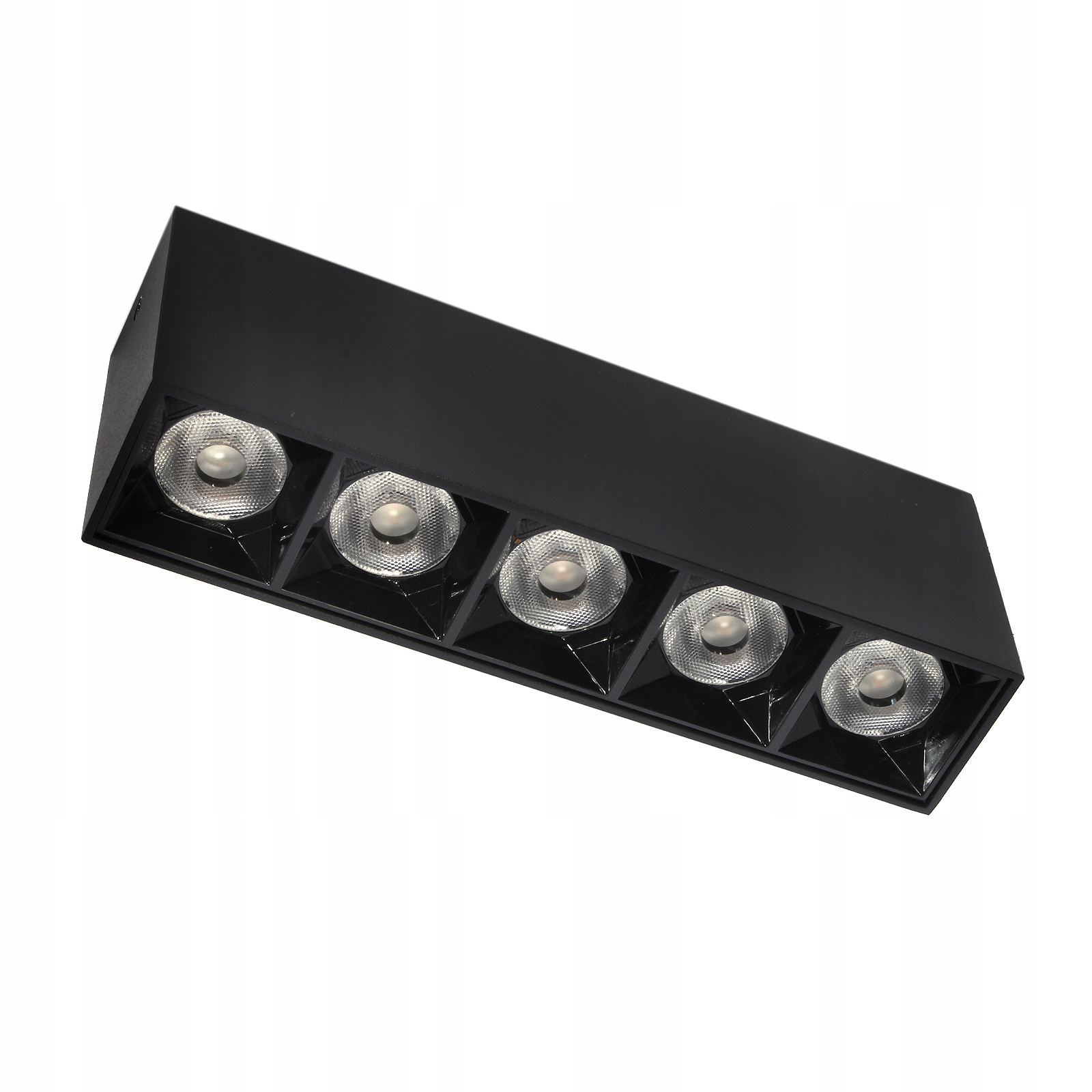 Lampa Natynkowa Led 5-PUNKTOWA 15W Czarna Neutralna