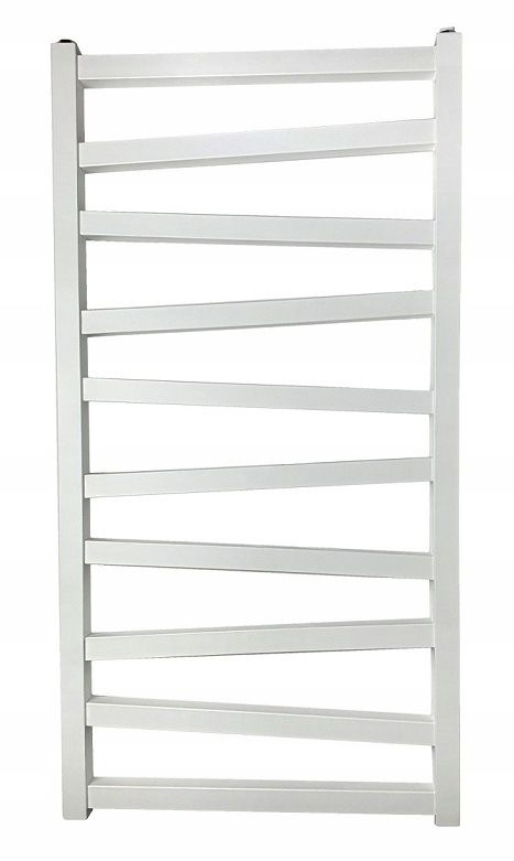 Kúpeľňový nástenný radiátor Inox 970x500 rebrík 402 Watt Biely Mat Silný
