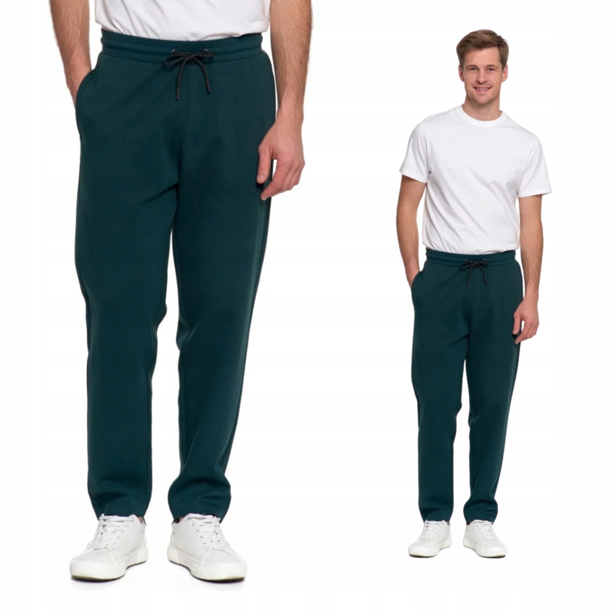 Męskie Spodnie Dresowe z Prostą Nogawką i Sznurkiem Moraj XL