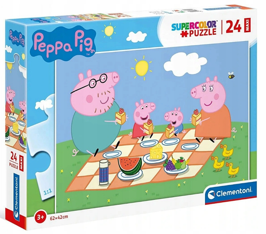 

Puzzle 24 Maxi Kolor Świnka Peppa Clementoni