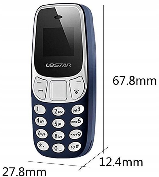 MINI TELEFON L8STAR Słuchawka Podsłuch + DUAL SIM Ładowarka w komplecie tak