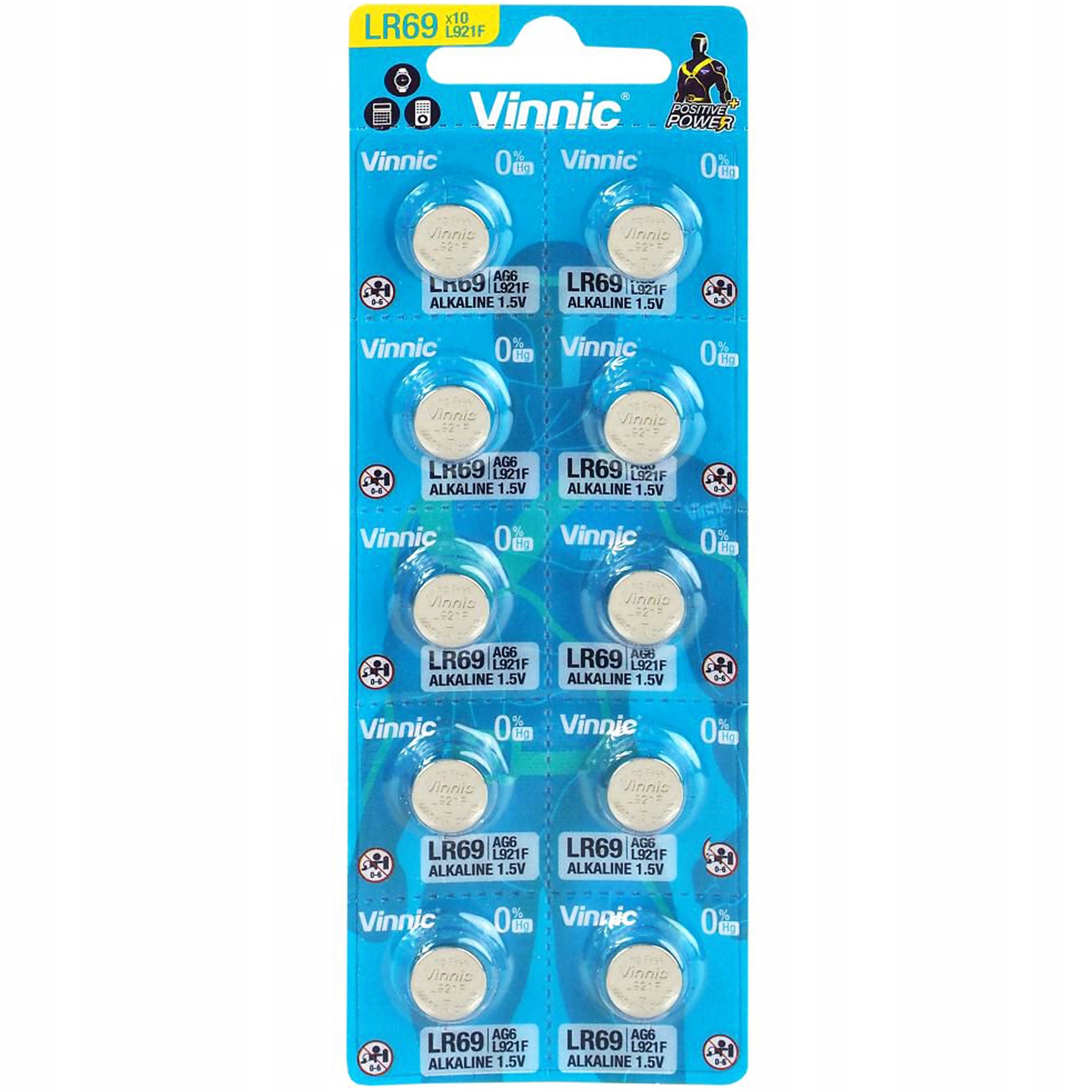 

10x Bateria Vinnic LR69 AG6 L921F LR920 370 371 G6