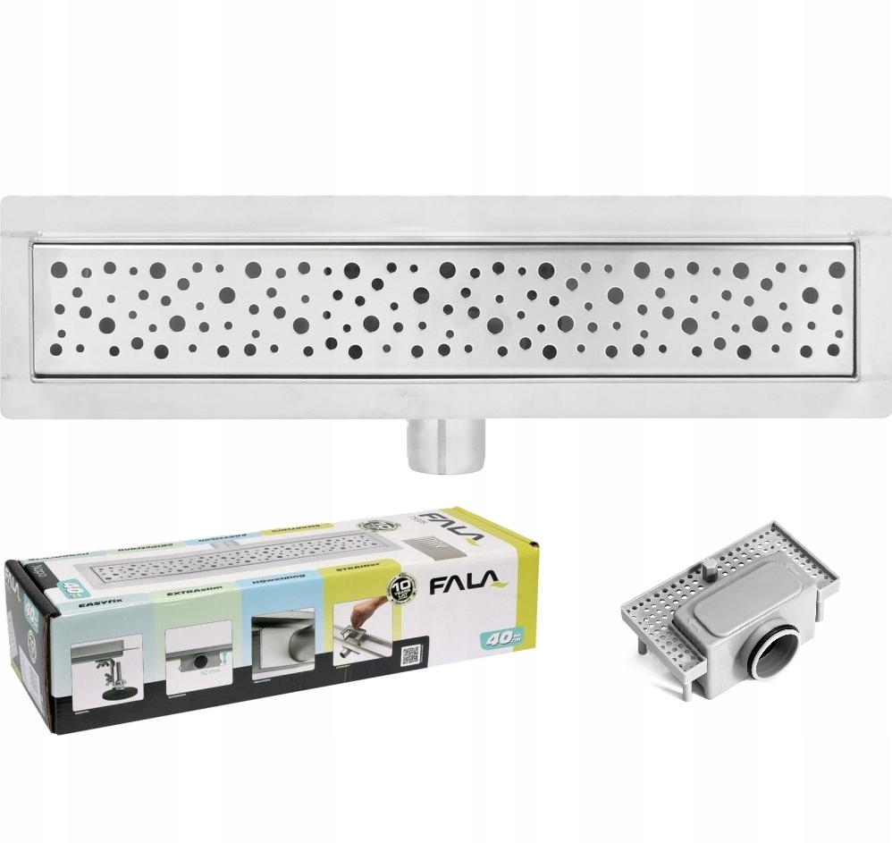 Lineárny Odtok Mriežka Sprchová Vanička Tocantins Oceľ Nízky Sifón 90 CM Fala 75373