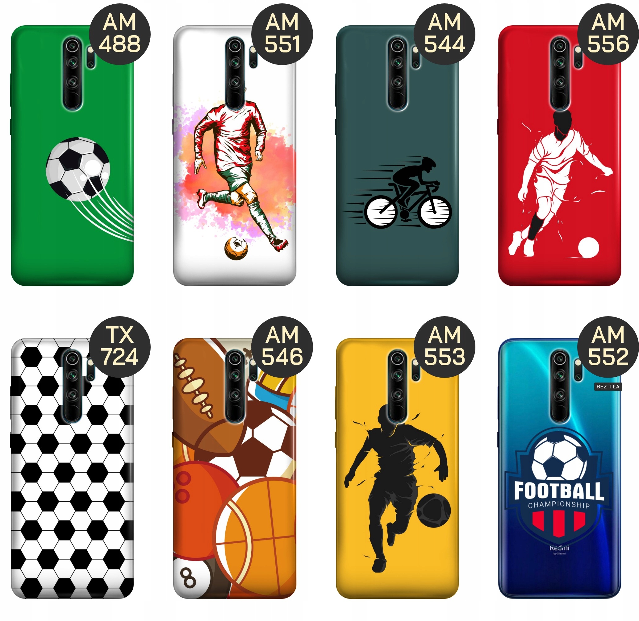 ETUI DO XIAOMI REDMI NOTE 8 PRO WZORY SPORT PIŁKARSKIE PIŁKA NOŻNA OBUDOWA Marka Hello Case