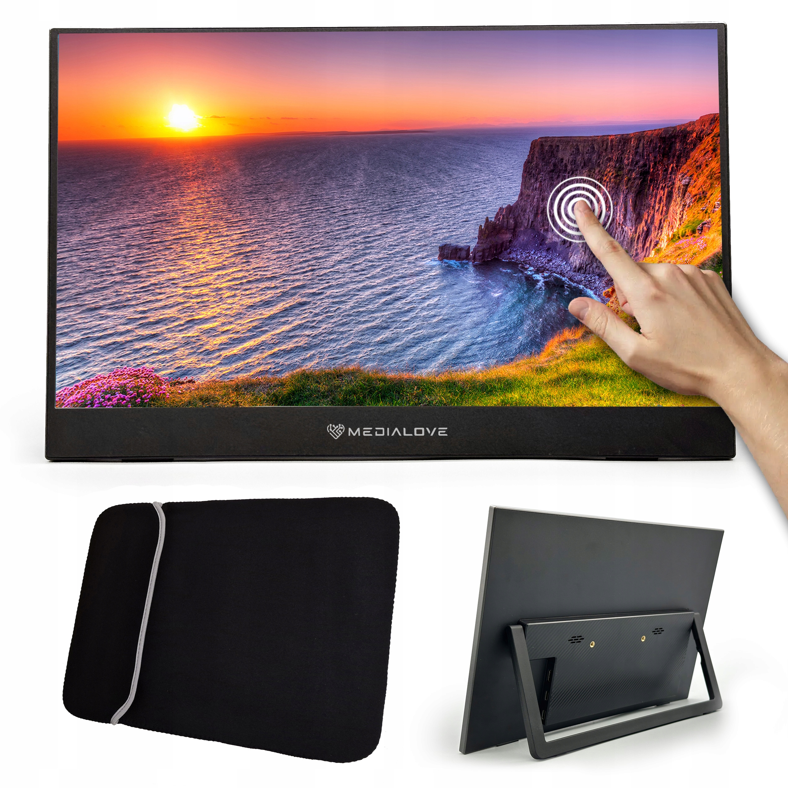 Przenośny Monitor Portable 14 Cali Dotykowy Touch Ips Usb-c Full Hd Hdmi