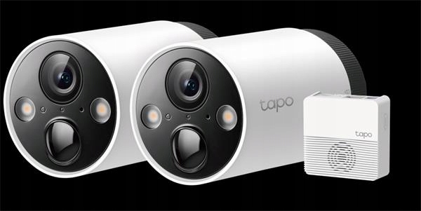 Smart Wire-Free Security Camera, 2 Camera System Spec: 2 × Tapo C420, 1 ×…
