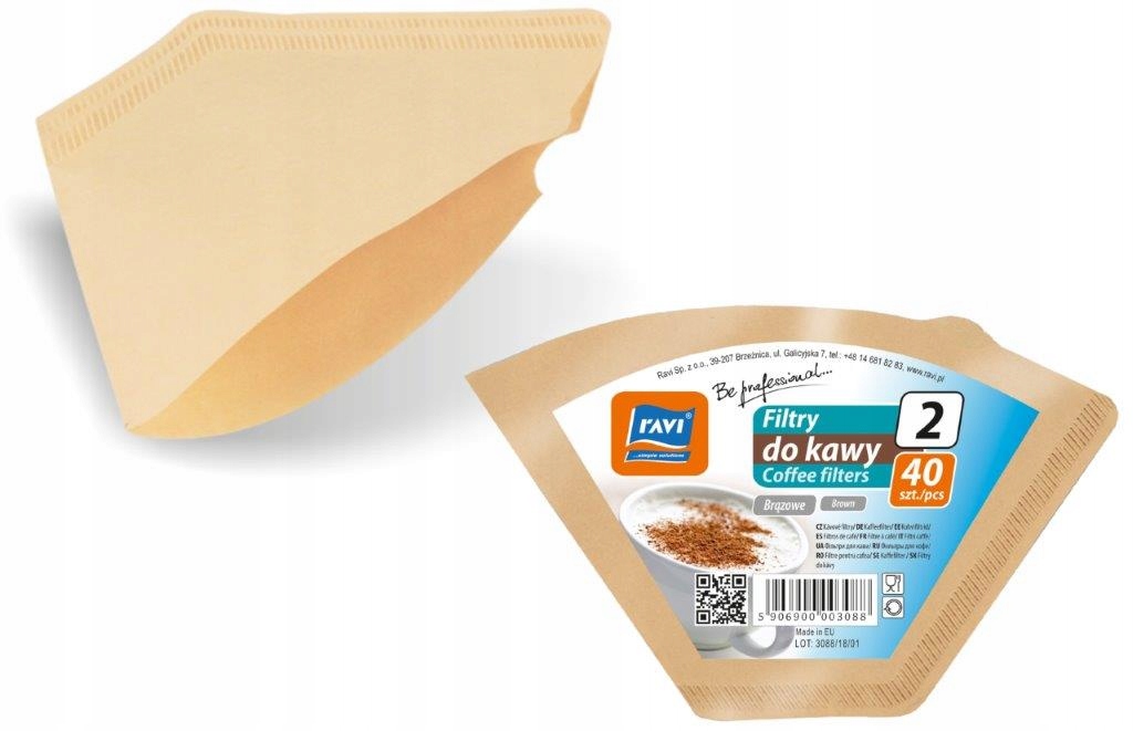 Filtry do kawy 2 do ekspresów przelewowych 40 szt.
