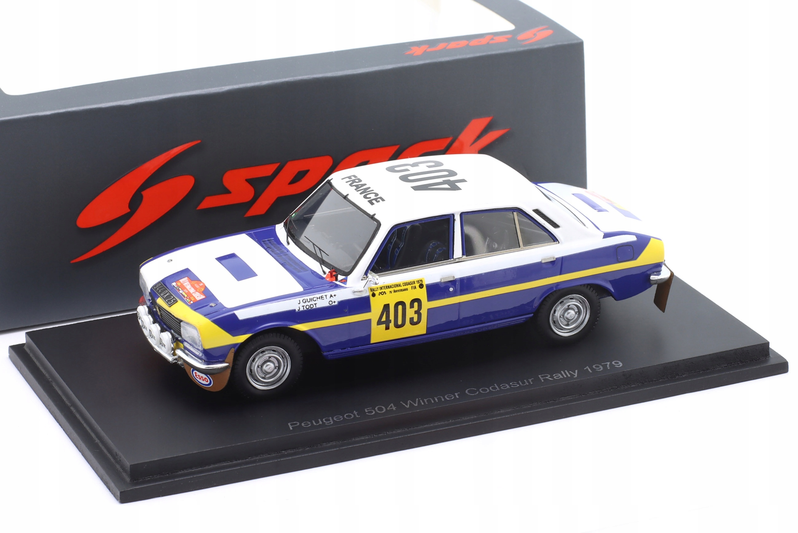 Spark Peugeot 504 #403 J.Guichet Winner Codasur Rally 1979 1:43