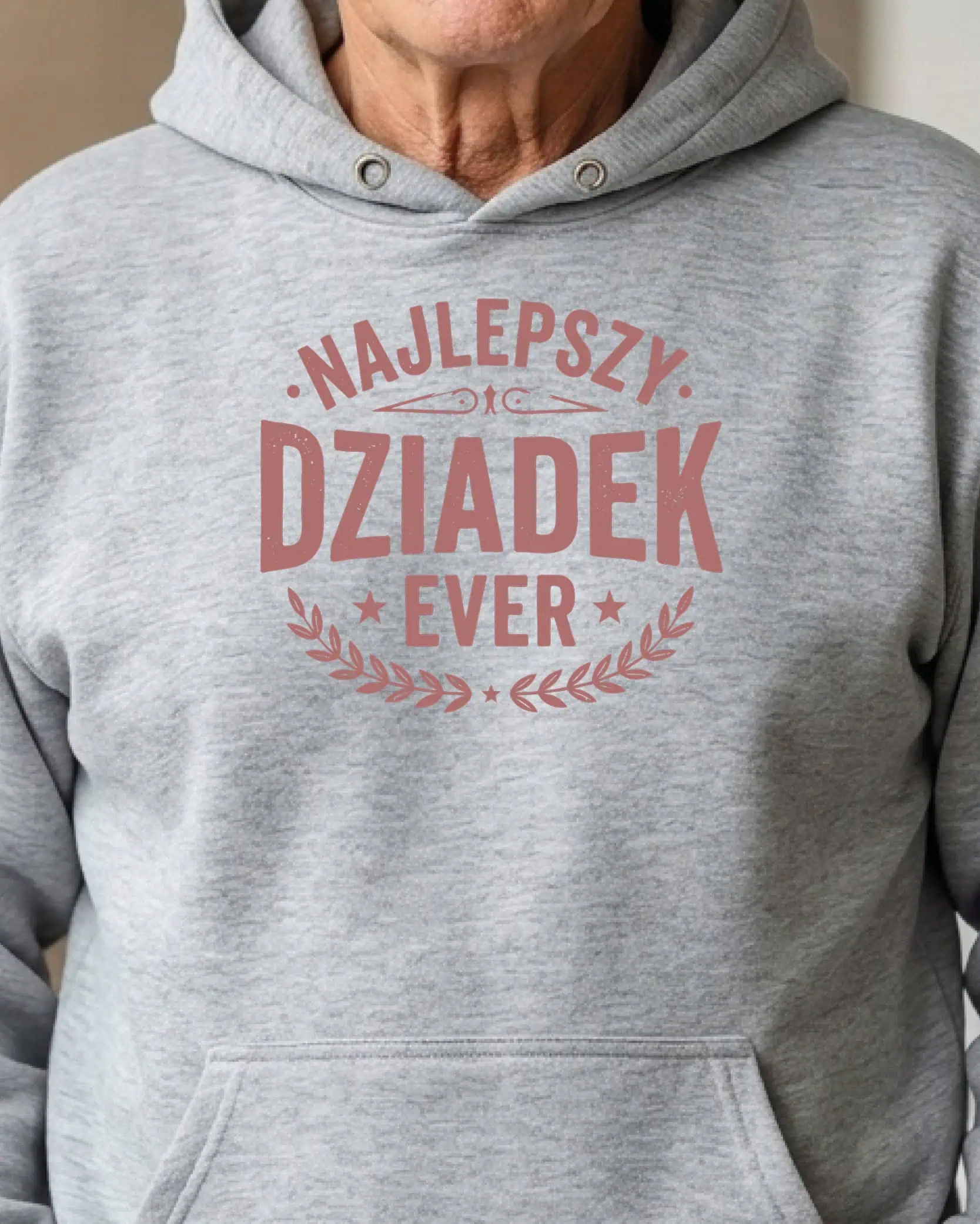 Mikina s kapucí Dárek pro dědečka Nejlepší dědeček Ever Šedá XXL