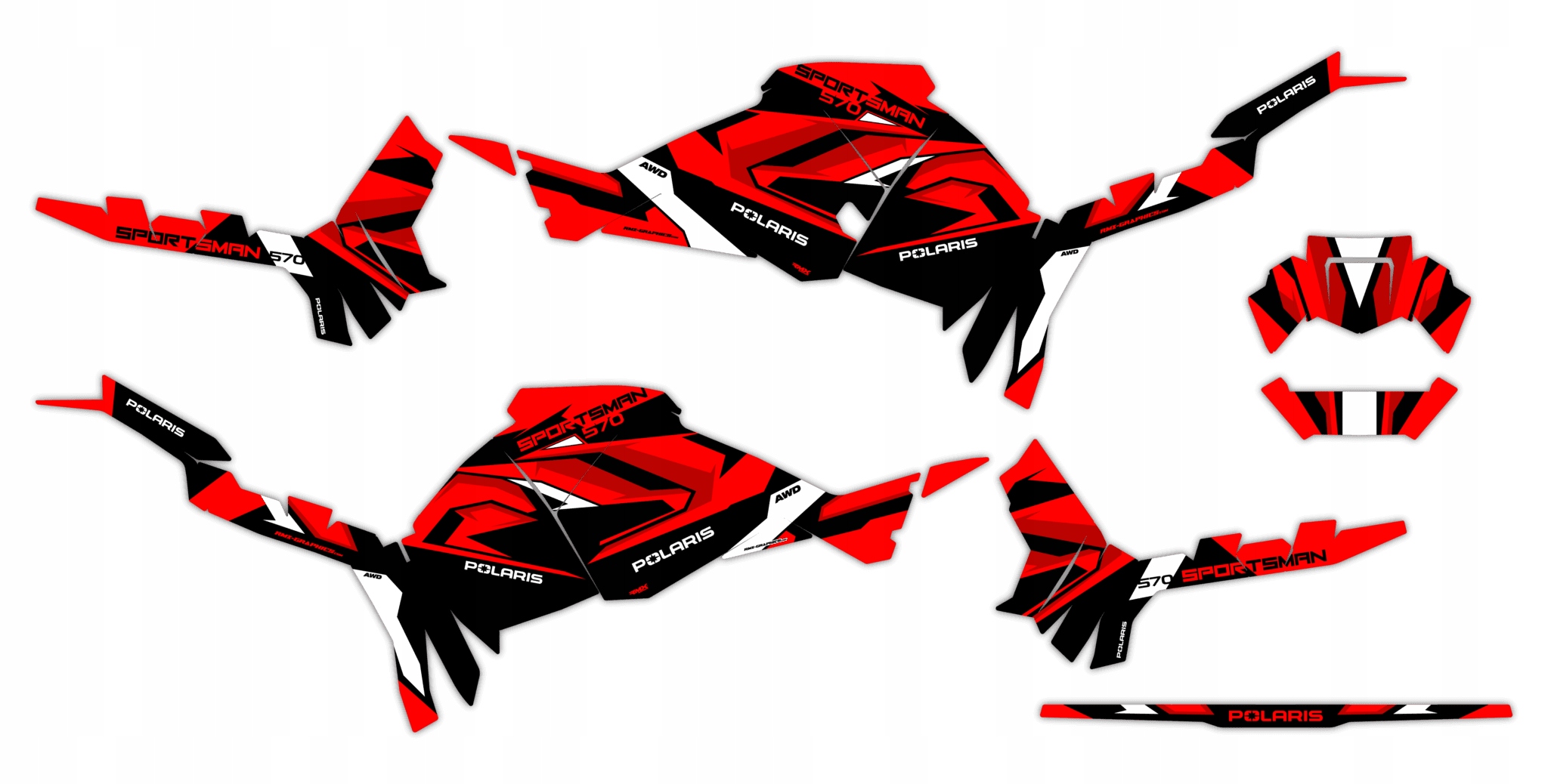 Dýha Nálepky Polaris Sportsman Touring 570 2025+ #7580735