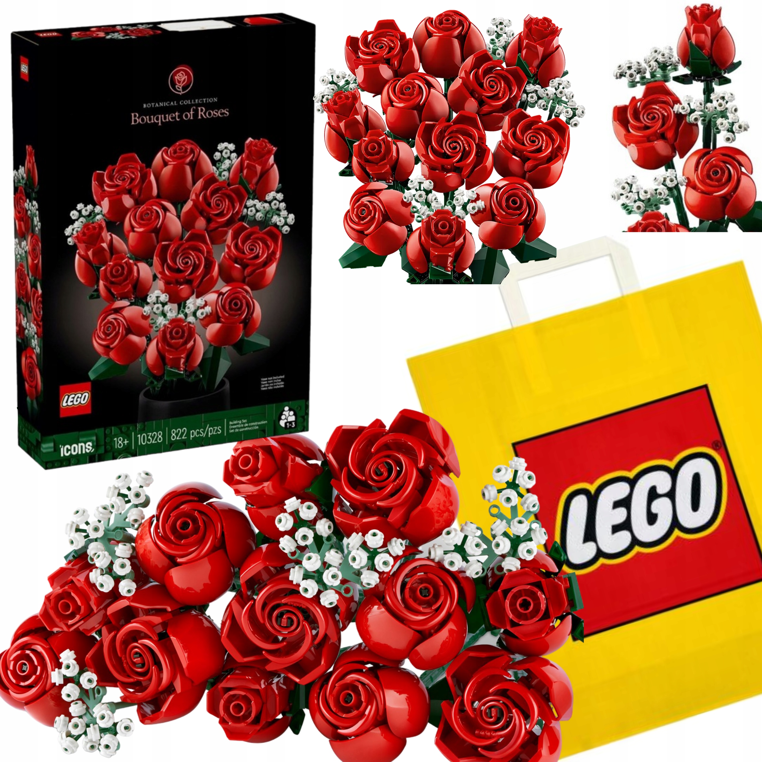 Lego Icons 10328 Kytice Růží Valentýnský dárek pro ni Dárek