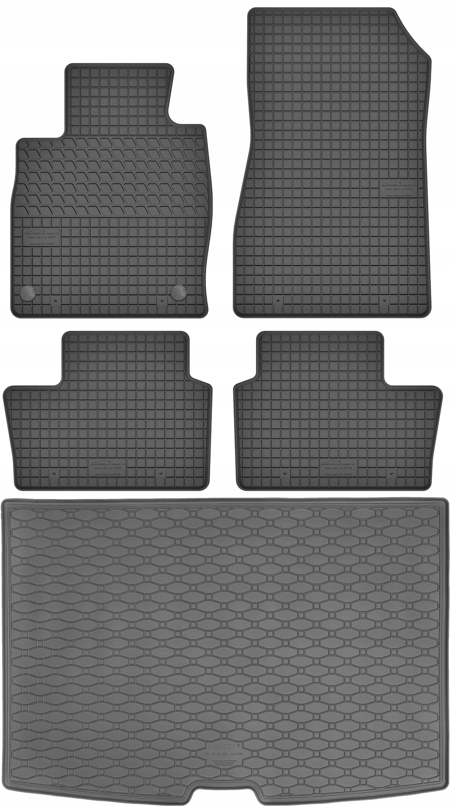 Nissan Juke II Crossover 2019- Sada Koberce batožinový priestor