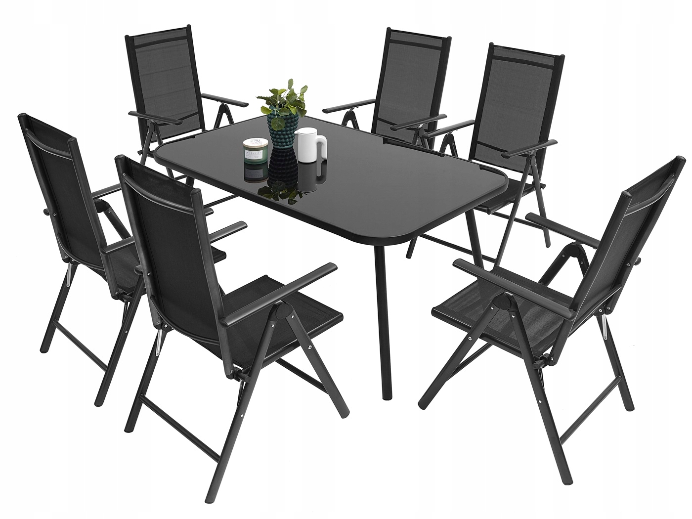 MEBLE OGRODOWE ZESTAW STÓŁ 6+1 NA TARAS BALKON Producent MAT-COMPANY