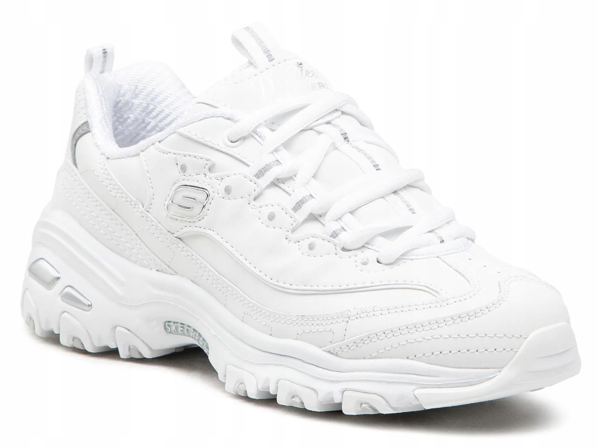 Boty Skechers D'lites 11949-WSL bílé sportovní tenisky kůže glamur 40