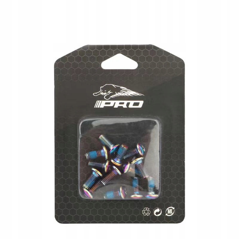 Tęczowe śruby do tarcz hamulcowych 12szt M5