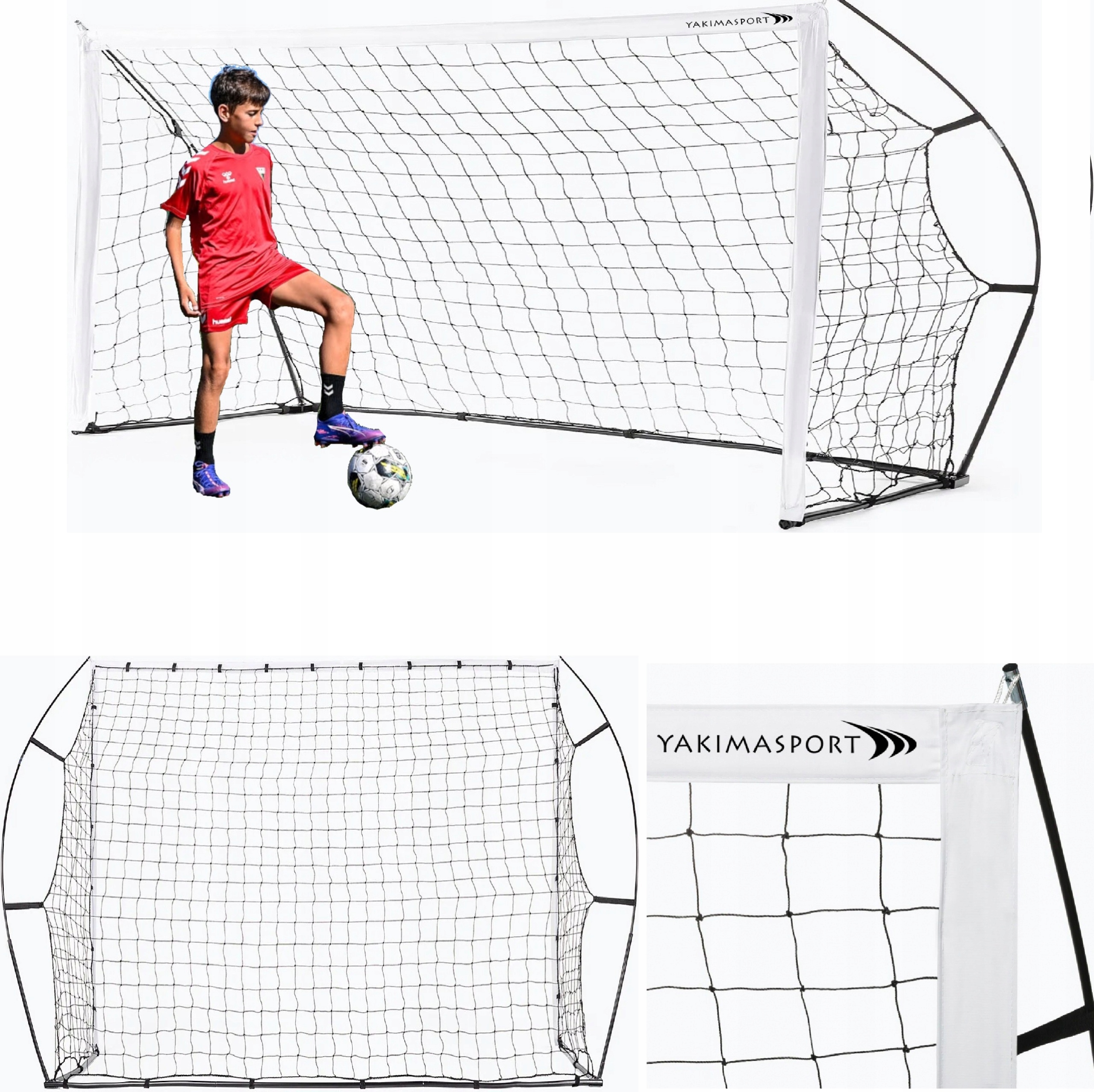 Fotbalová branka Flex 240 x 150 cm – stabilní, mobilní, rychlá montáž