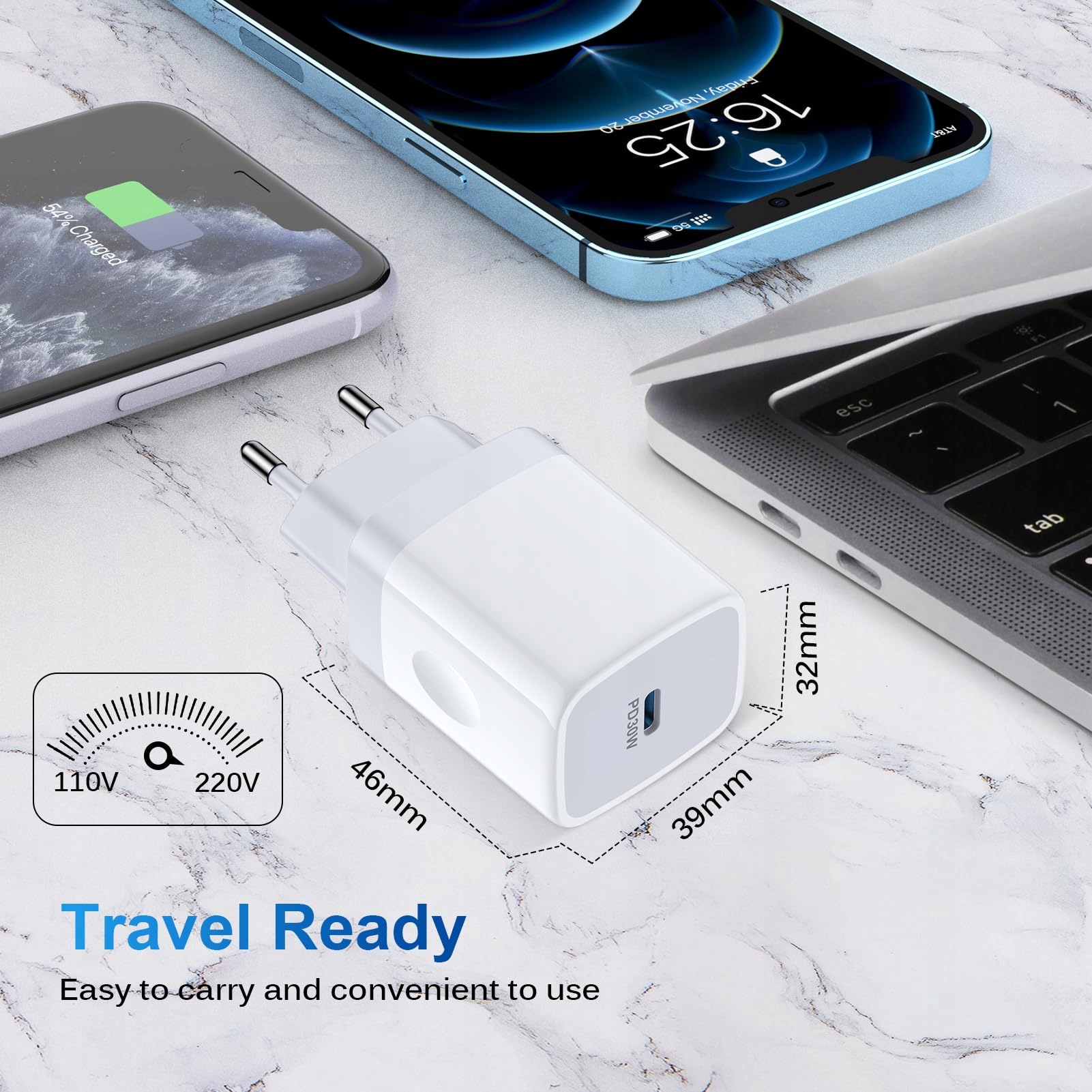 AILKIN Szybka Ładowarka USB C Do Android Galaxy iPhone Adapter Typ C — miniatura 6