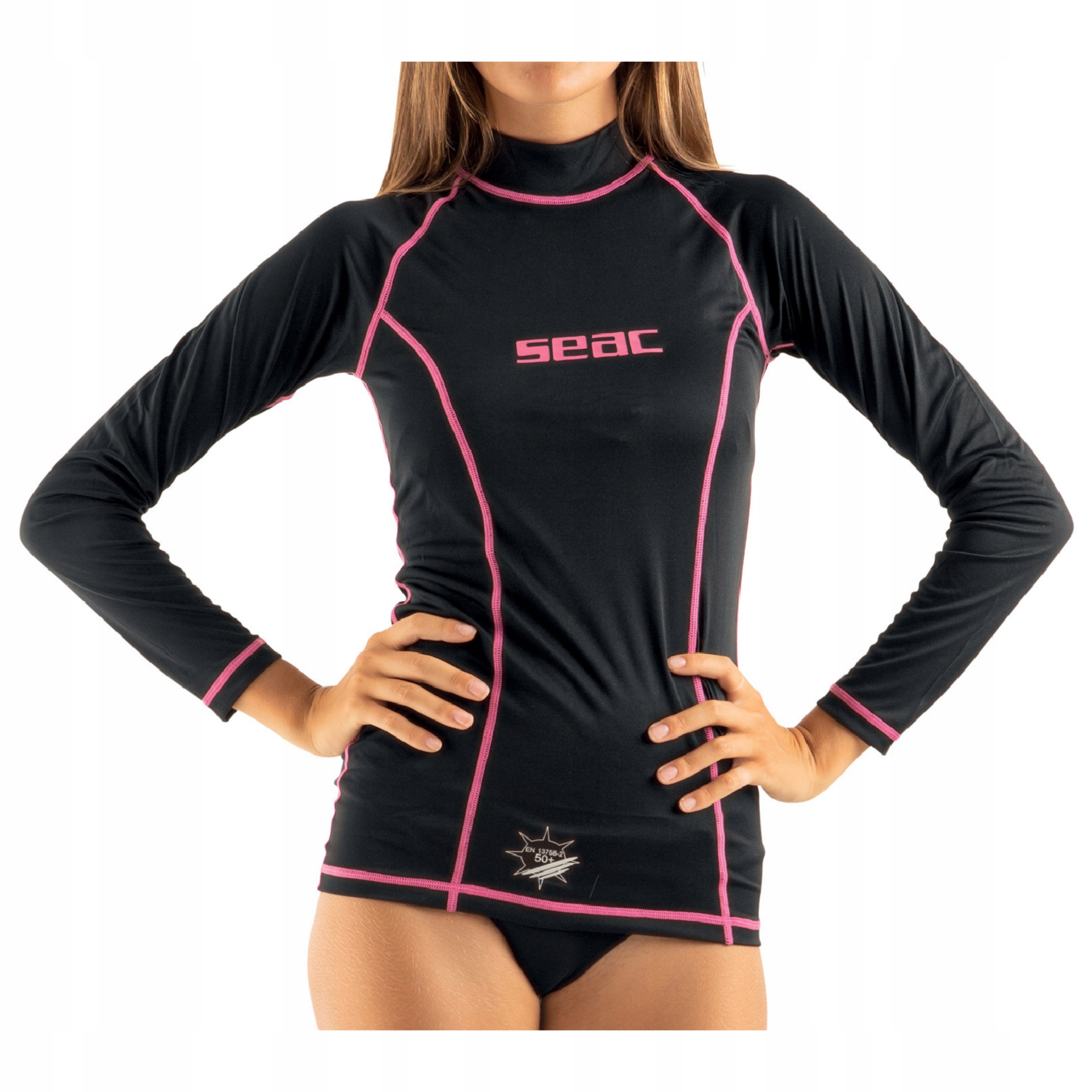 Dámská Uv rashguardová košile s dlouhým rukávem Seac T-sun černá XL